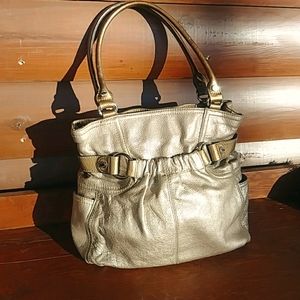 Tignanello Leather Large Two-Tone Satchel